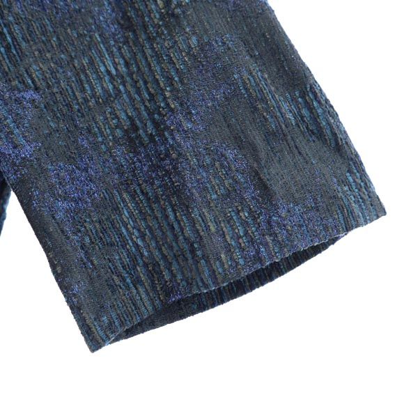 MAX&CO マックスアンドコー イタリア製 総柄 半袖 ワンピース 42 青系 レディース