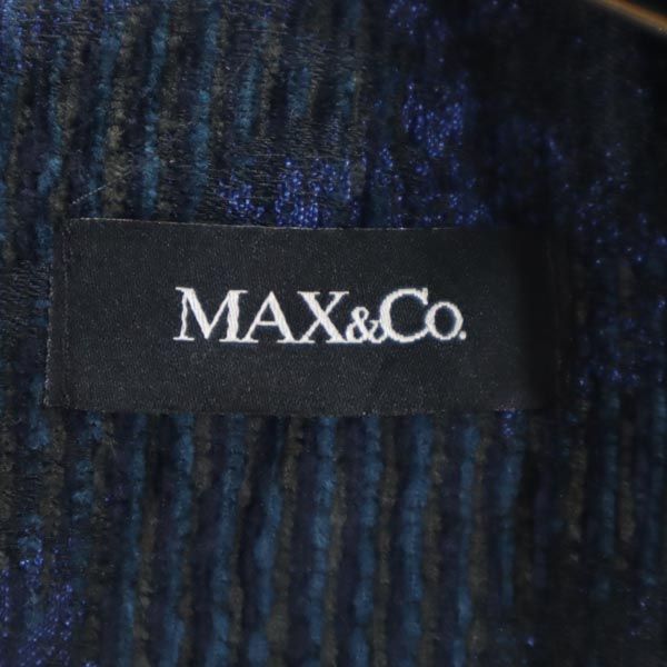 MAX&CO マックスアンドコー イタリア製 総柄 半袖 ワンピース 42 青系 レディース