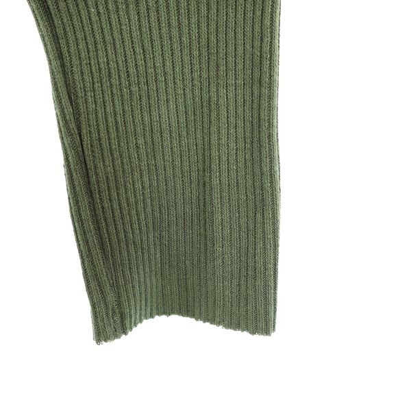 G-STAR RAW ジースターロウ 立体ロゴ 長袖 タートルネック ニット ワンピース S カーキ レディース