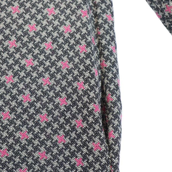 BALENCIAGA バレンシアガ イタリア製 総柄 長袖 ワンピース ブラック系 レディース