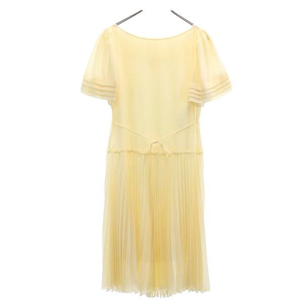 SEE BY CHLOE シーバイクロエ 半袖 ウエストリボン シフォン ワンピース 34 ベージュ系 レディース