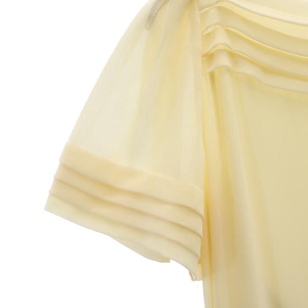 SEE BY CHLOE シーバイクロエ 半袖 ウエストリボン シフォン ワンピース 34 ベージュ系 レディース