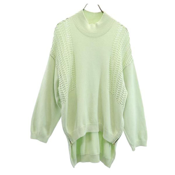 PUBLIC TOKYO パブリックトウキョウ 日本製 長袖 デザイン セーター FREE グリーン系 ニット レディース