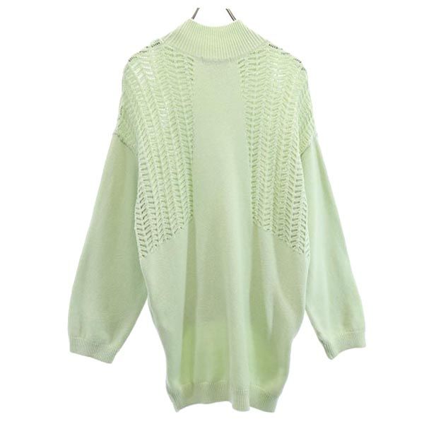 PUBLIC TOKYO パブリックトウキョウ 日本製 長袖 デザイン セーター FREE グリーン系 ニット レディース