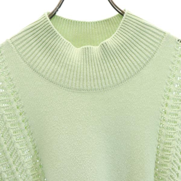PUBLIC TOKYO パブリックトウキョウ 日本製 長袖 デザイン セーター FREE グリーン系 ニット レディース