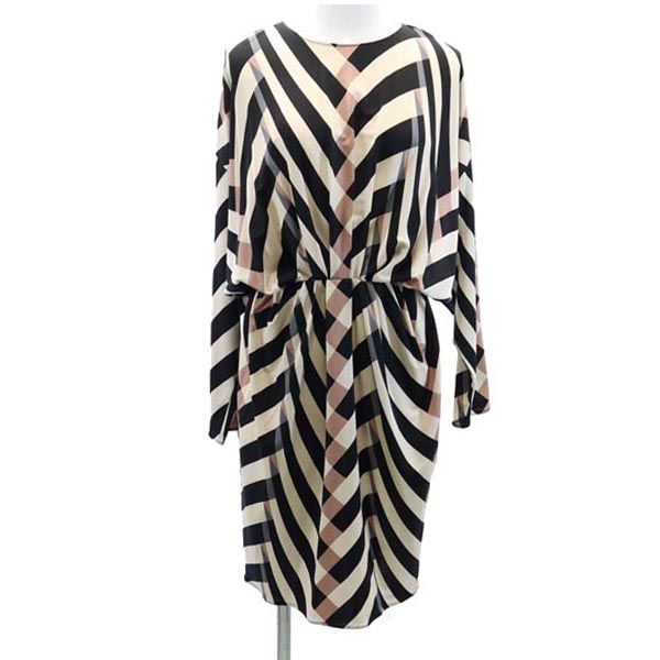 LANVIN ランバン 総柄 長袖 ドルマンスリーブ ワンピース T34 レディース