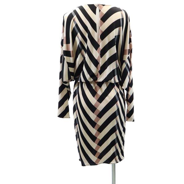 LANVIN ランバン 総柄 長袖 ドルマンスリーブ ワンピース T34 レディース