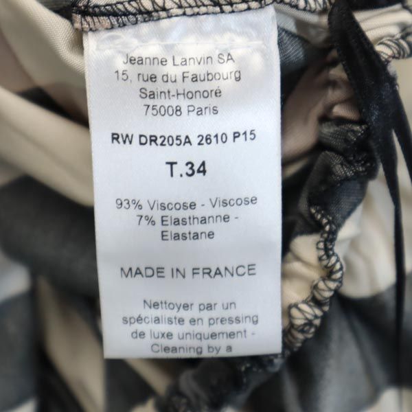 LANVIN ランバン 総柄 長袖 ドルマンスリーブ ワンピース T34 レディース