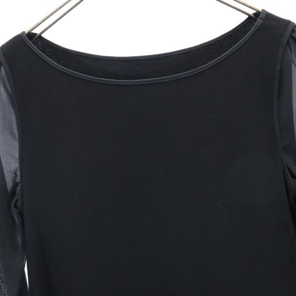 FOXEY NEW YORK フォクシーニューヨーク 日本製 長袖 ワンピース 38 黒 レディース