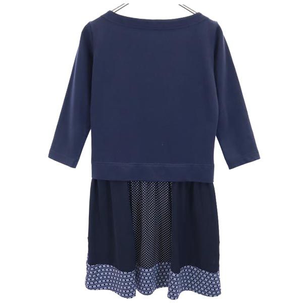 MAX&CO マックスアンドコー 7分袖 ワンピース 38 紺 レディース