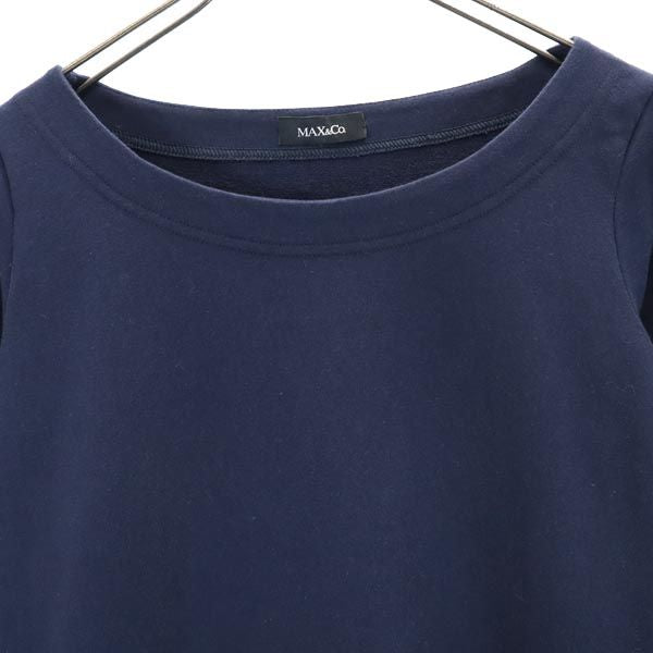MAX&CO マックスアンドコー 7分袖 ワンピース 38 紺 レディース