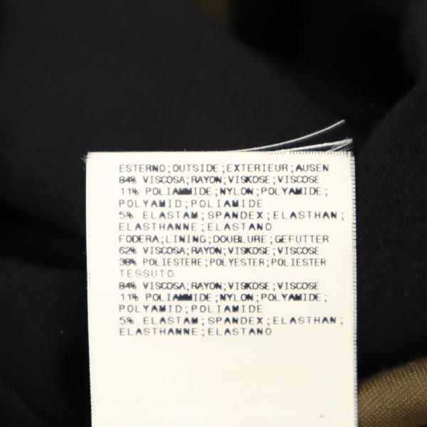 KARL LAGERFELD カールラガーフェルド 半袖 タイト ワンピース 40 黒×茶 レディース