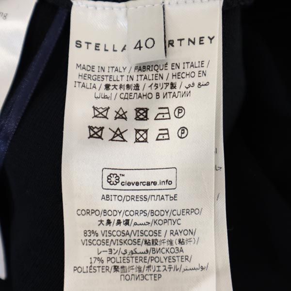 Stella McCartney ステラマッカートニー イタリア製 ノースリーブ ロングワンピース 40 紺 レディース