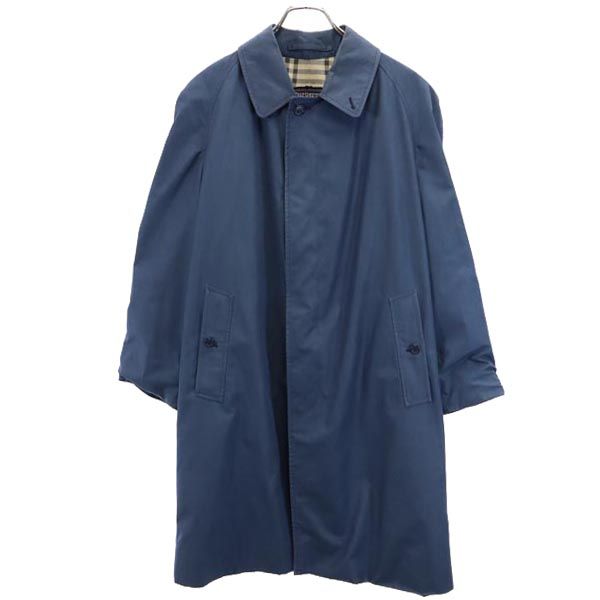 Burberrys バーバリーズ 80s 90s イギリス製 ステンカラーコート 紺 メンズ