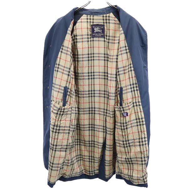 Burberrys バーバリーズ 80s 90s イギリス製 ステンカラーコート 紺 メンズ