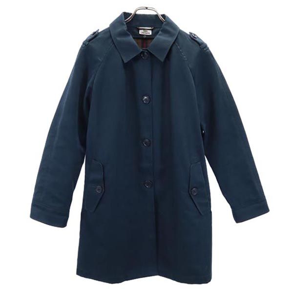 LACOSTE ラコステ ステンカラーコート 42 紺 スプリングコート レディース