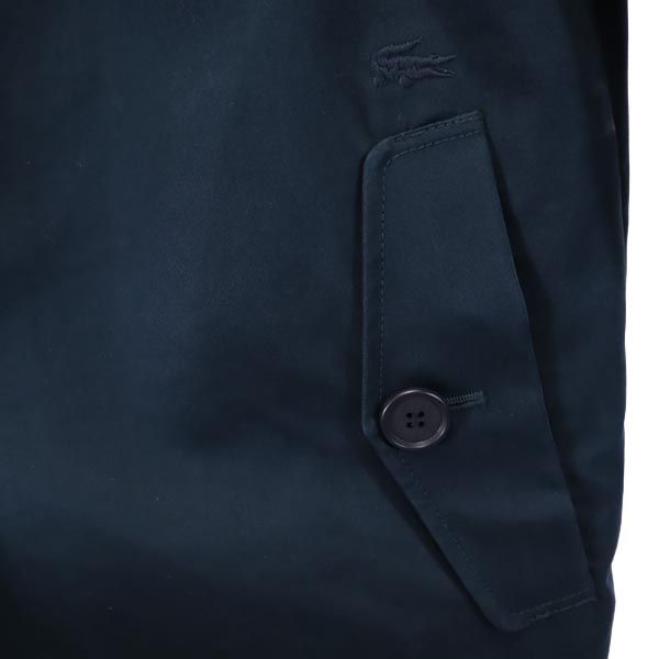 LACOSTE ラコステ ステンカラーコート 42 紺 スプリングコート レディース