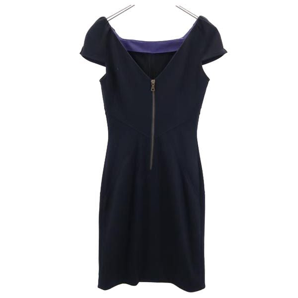 DIANE VON FURSTENBERG ダイアンフォンファステンバーグ 半袖 ワンピース 2 黒 レディース