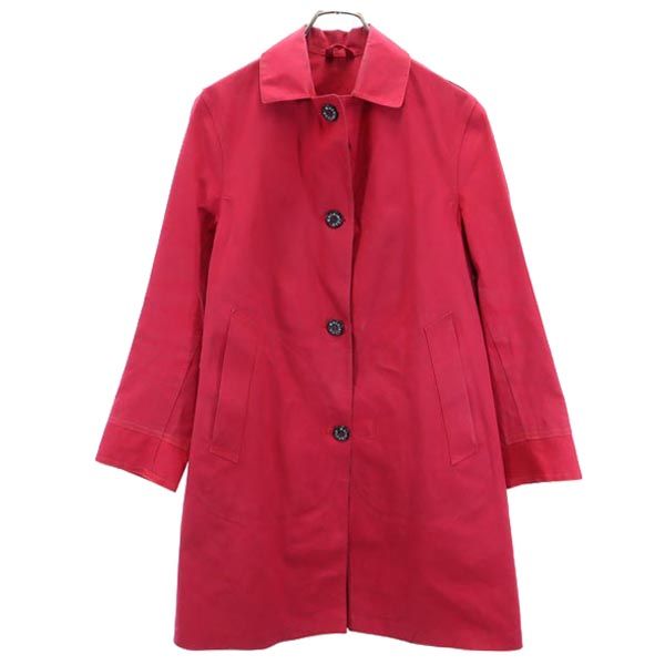 Mackintosh マッキントッシュ ステンカラーコート 32 赤 ハンドメイド レディース