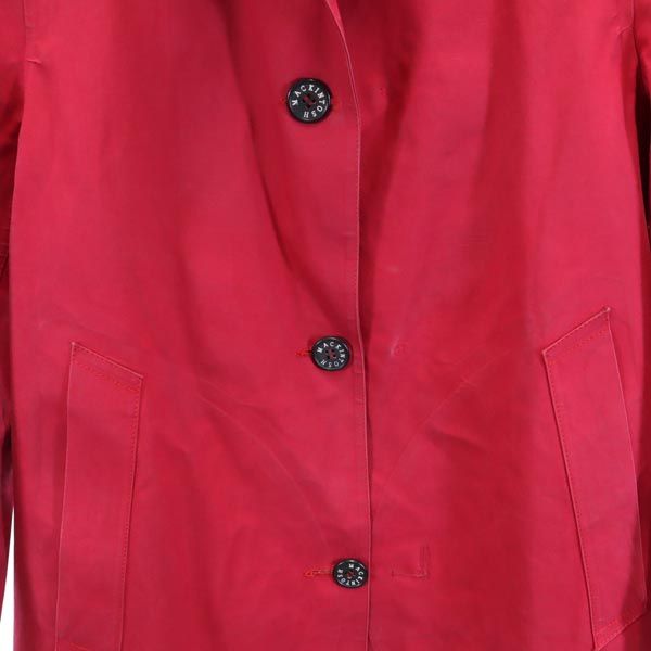 Mackintosh マッキントッシュ ステンカラーコート 32 赤 ハンドメイド レディース