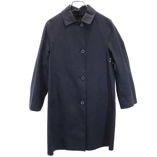 Mackintosh マッキントッシュ ステンカラーコート 34 黒 ハンドメイド レディース