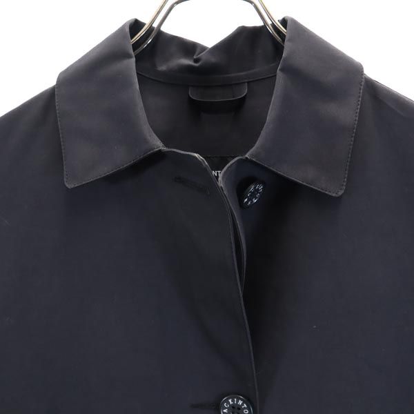 Mackintosh マッキントッシュ ステンカラーコート 34 黒 ハンドメイド レディース