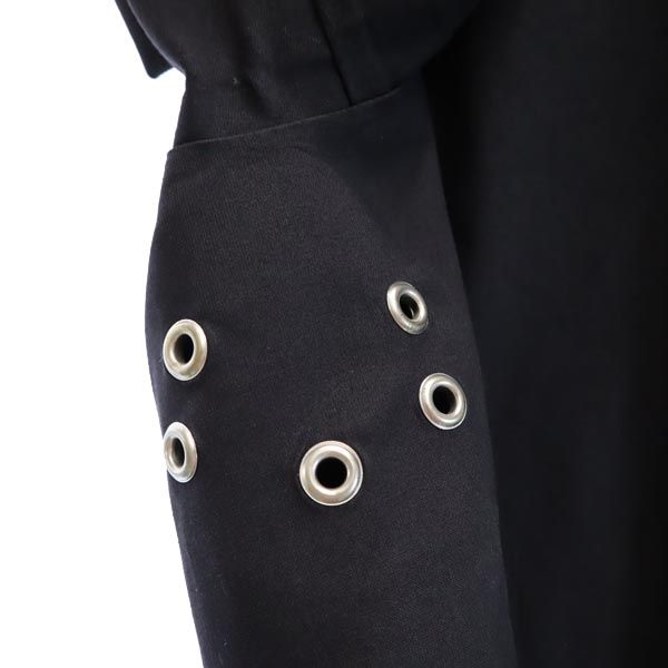 Mackintosh マッキントッシュ ステンカラーコート 34 黒 ハンドメイド レディース