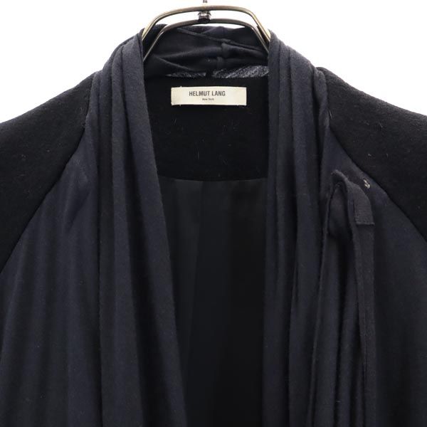 HELMUT LANG ヘルムートラング クロスドレープ ジャケット 黒×グレー レディース
