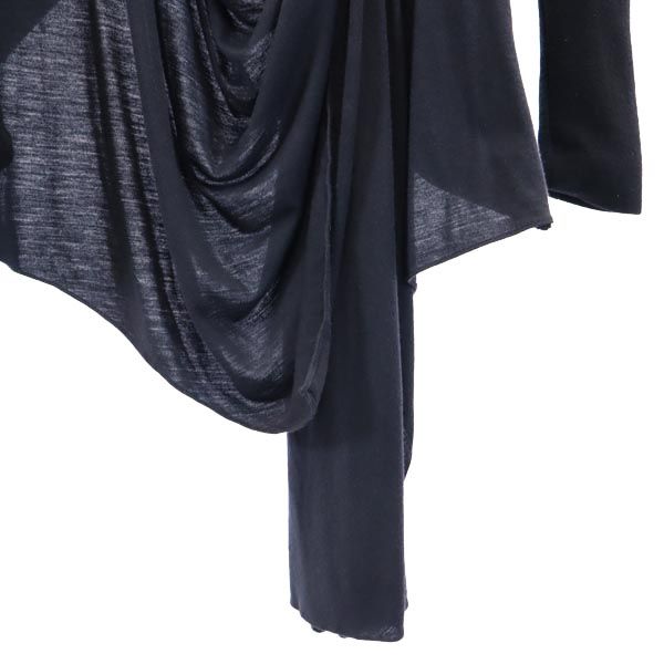 HELMUT LANG ヘルムートラング クロスドレープ ジャケット 黒×グレー レディース