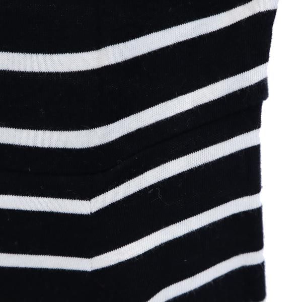 Kate Spade ケイトスペード ボーダー柄 長袖 ワンピース S 黒×白 レディース