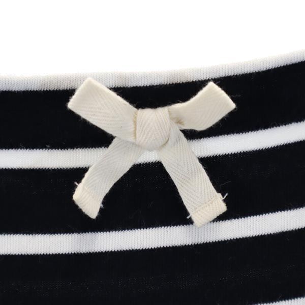 Kate Spade ケイトスペード ボーダー柄 長袖 ワンピース S 黒×白 レディース