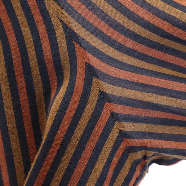 A.P.C. アーペーセー ストライプ柄 長袖 ワンピース S 茶系 レディース