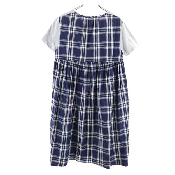 MACKINTOSH PHILOSOPHY マッキントッシュフィロソフィー 日本製 三陽商会 ノースリーブ ワンピース 38 グレー×ネイビー レディース