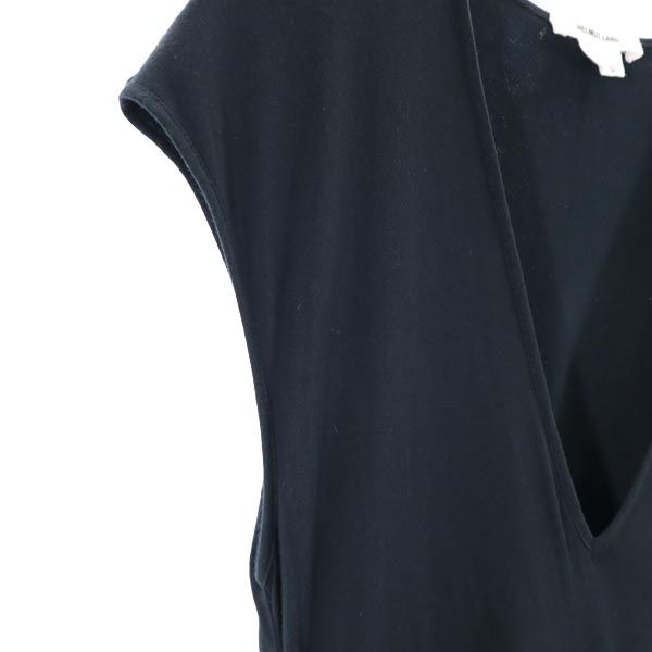 ヘルムートラング 半袖 フレンチスリーブ ワンピース S 黒 HELMUT LANG レディース