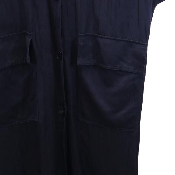 christian wijnants クリスチャンワイナンツ リネンブレンド コットン コート 34 紺 レディース