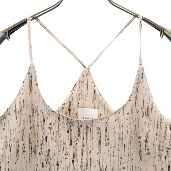 AMERI UNDRESSED アメリ 総柄 キャミワンピース ベージュ系 レディース