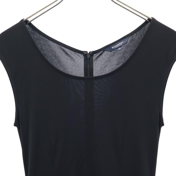BURBERRY バーバリー 三陽商会 ノースリーブ ワンピース 38 黒 レディース