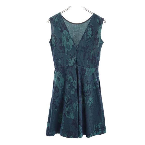 MAX&CO マックスアンドコー 総柄 ノースリーブ ワンピース M グリーン系 レディース