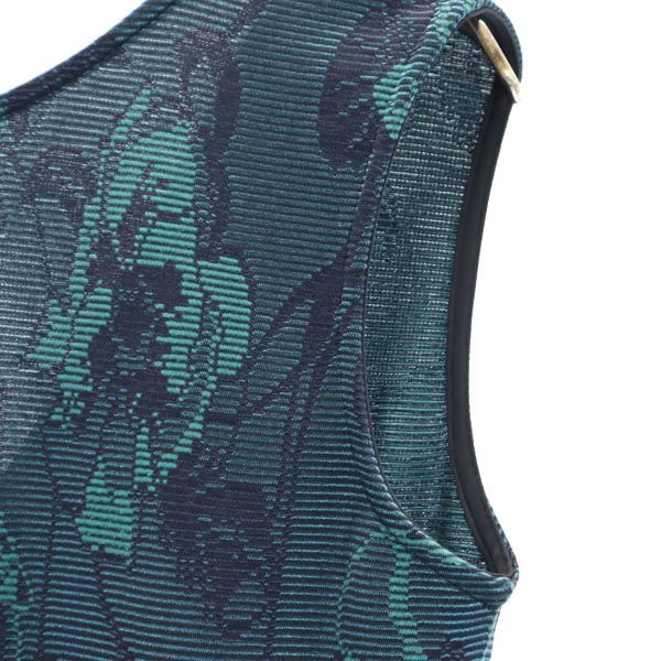 MAX&CO マックスアンドコー 総柄 ノースリーブ ワンピース M グリーン系 レディース