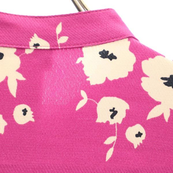 MAX&CO マックスアンドコー 花柄 総柄 半袖 ワンピース 36 ピンク系 ハーフボタン レディース