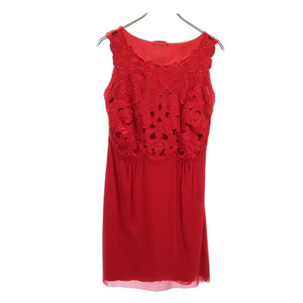 VIVIENNE TAM ヴィヴィアンタム ノースリーブ ボレロ付き ワンピース 1 赤 セットアップ スーツ レディース