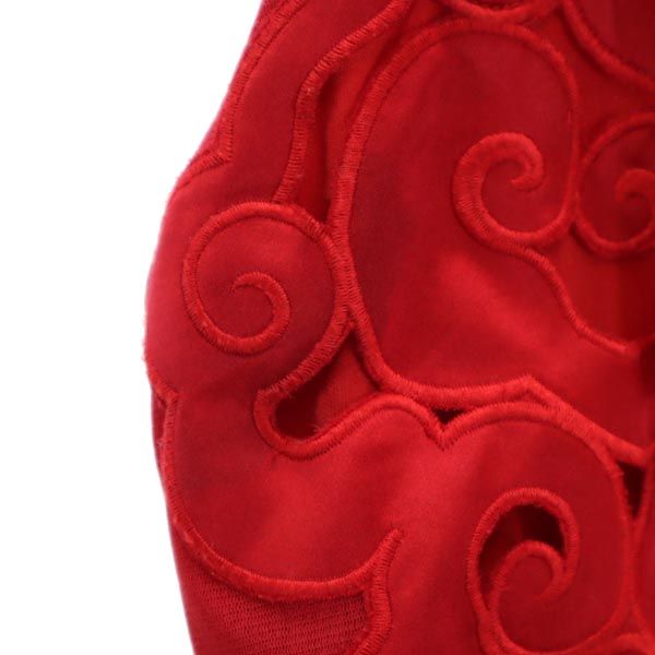 VIVIENNE TAM ヴィヴィアンタム ノースリーブ ボレロ付き ワンピース 1 赤 セットアップ スーツ レディース