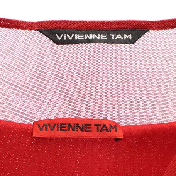 VIVIENNE TAM ヴィヴィアンタム ノースリーブ ボレロ付き ワンピース 1 赤 セットアップ スーツ レディース