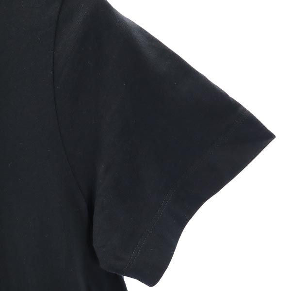 SEE BY CHLOE シーバイクロエ 半袖 ドッキング ワンピース S 黒 裾スカラップ レディース