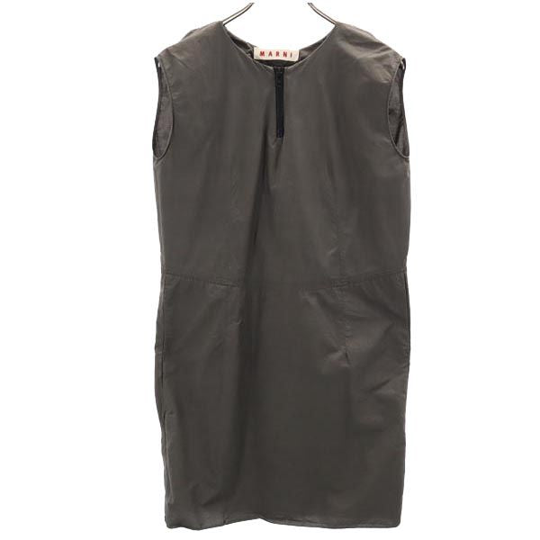 MARNI マルニ ノースリーブ ワンピース 38 グレー系 レディース