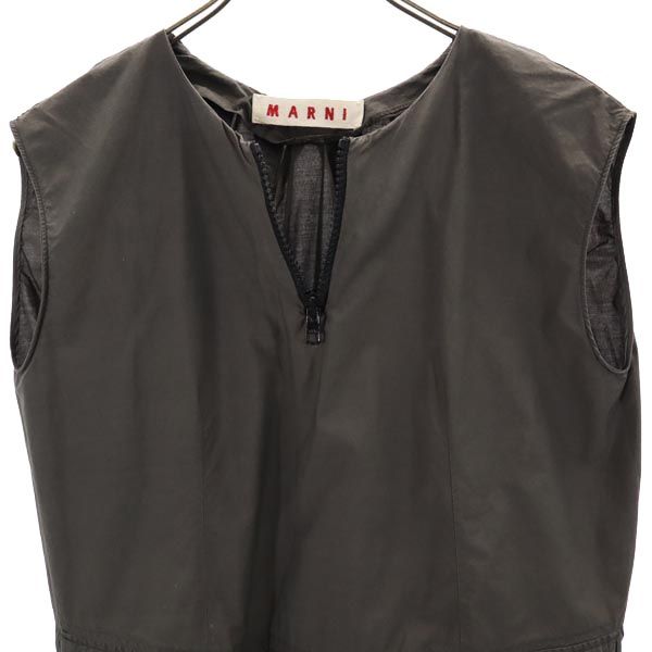 MARNI マルニ ノースリーブ ワンピース 38 グレー系 レディース
