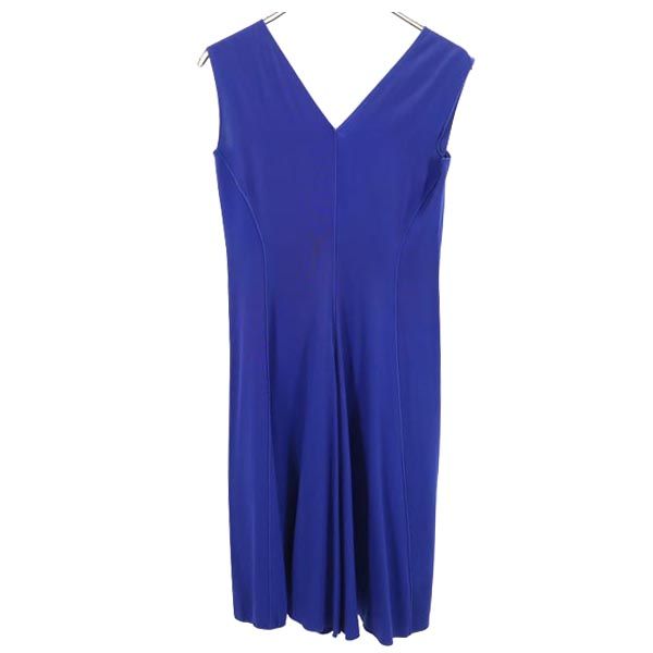 Calvin klein カルバンクライン ノースリーブ ワンピース 34 ネイビー系 バックジップ レディース