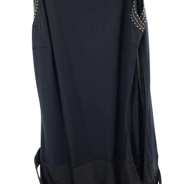 PAULE KA ポールカ ノースリーブ ワンピース 36 ブラック系 サイドジップ レディース