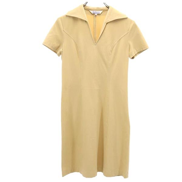 Burberrys Blue label バーバリーズブルーレーベル 半袖 ストレッチ スッキパー ワンピース 38 ベージュ レディース