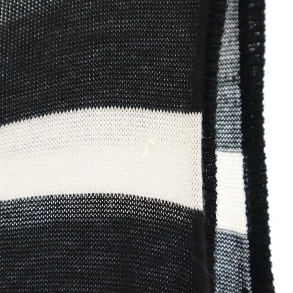 β ベータ 日本製 ボーダー ノースリーブ アシンメトリー ワンピース 40 黒系 レディース